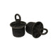 Medium-sized black DuctPlug sealing plugs designed for pressure-tight duct closure in industrial cable routes