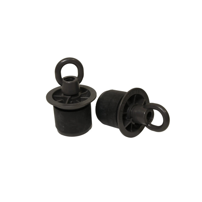 Side-by-side view of DuctPlug duct seals with grip eyelets for mechanical installation in pipes or ducts