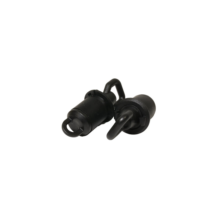 Small-format black DuctPlug with expanding body for mechanical duct sealing in telecom or fibre installations