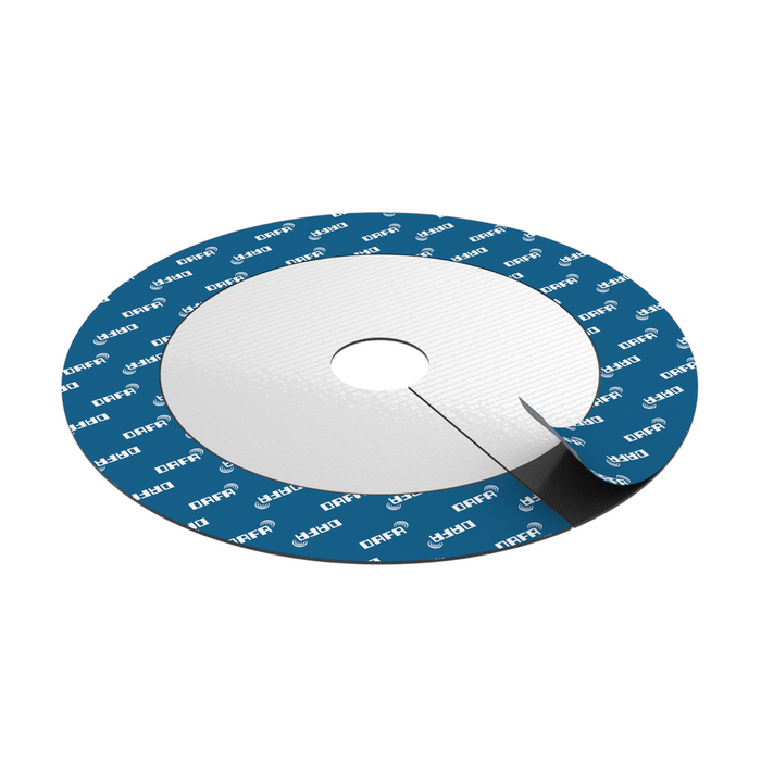 A DAFA airtight retrofit grommet for cable and pipe sealing, showing a blue exterior with the brand name and a central white split design for installation.