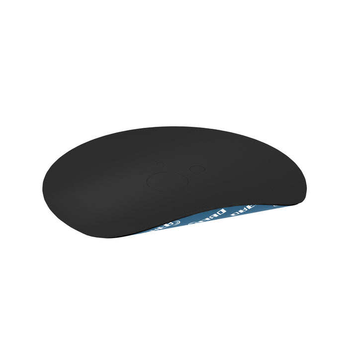 DAFA TriFlex airtight cable grommet—self-adhesive black membrane patch with blue DAFA backing, product-only on white background.