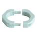 Open two-piece split locknut with internal thread on a white background