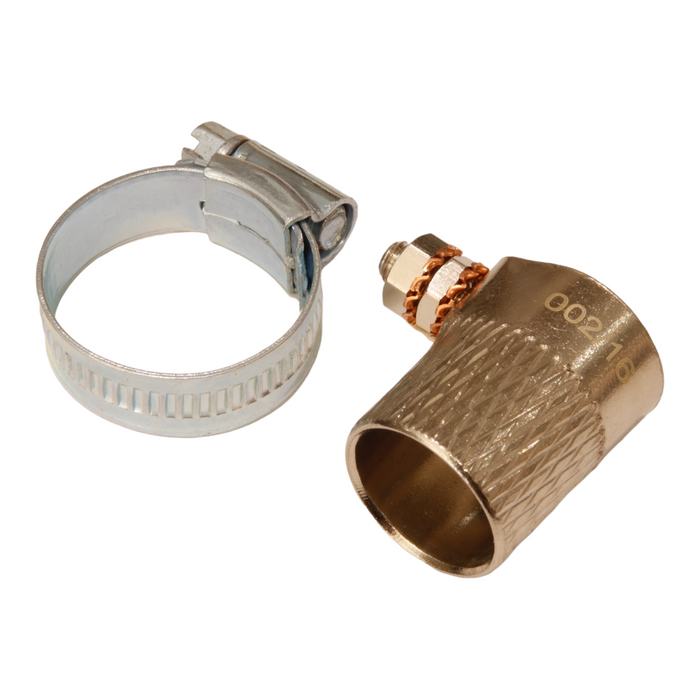 CET Gland with included Jubilee Clip, providing a complete solution for effective earthing and bonding of SWA cables in restricted spaces.