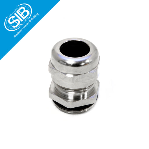 Nickel-plated brass roundtop cable gland with PG threading, providing excellent strain relief and a wide clamping range for unarmoured cables in industrial applications.