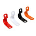 RCHL plastic right-angle cable clip with two mounting holes—red, white, black and orange.